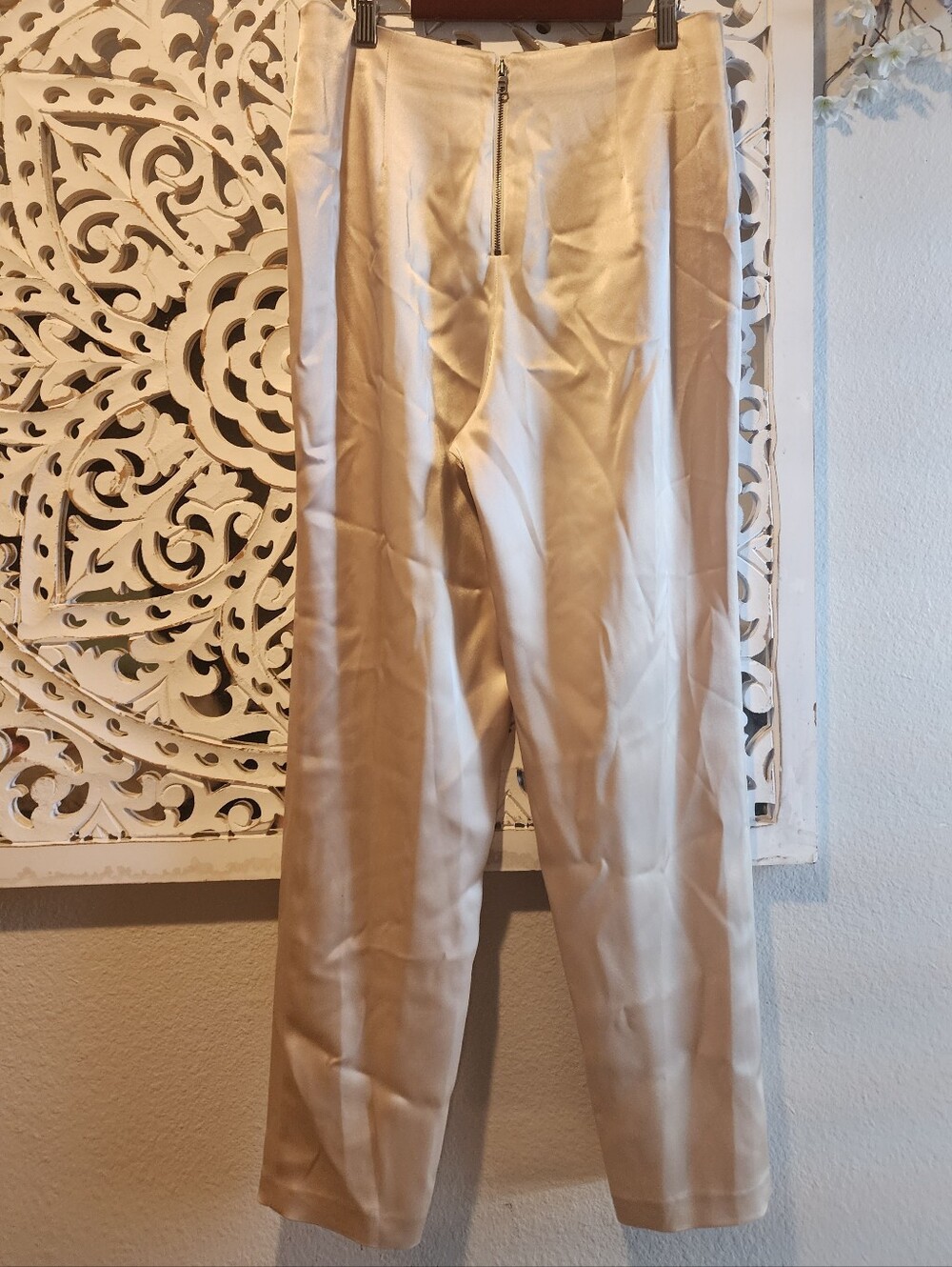 ALICE + OLIVIA JESSIE SLIM SATIN PANTS WOMENS SIZE 8 - Picture 9 of 16